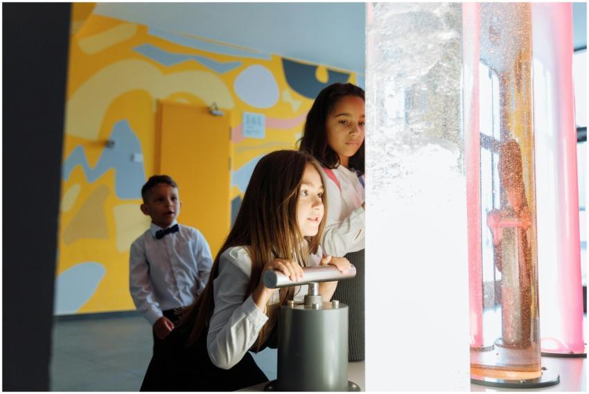 Children engage in a science experiment with color