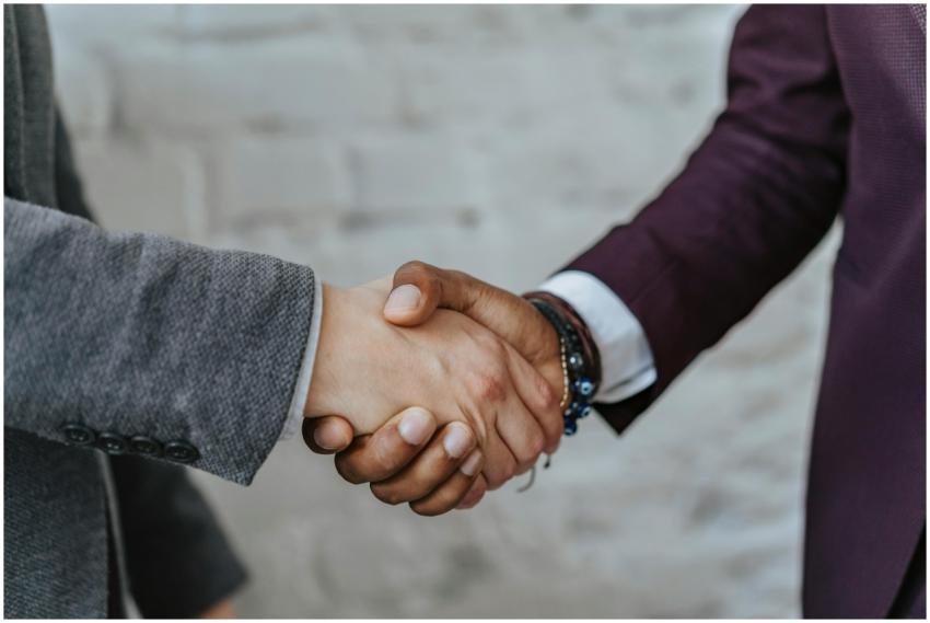 Professional handshake symbolizing cooperation and