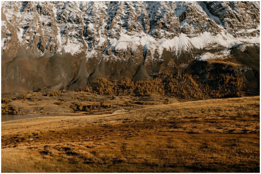 Breathtaking mountain landscape with autumn foliag