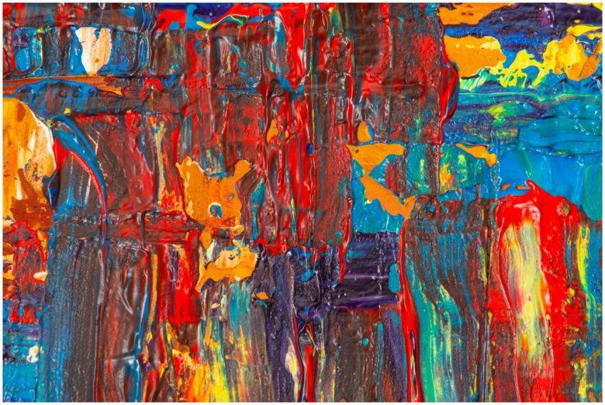 Colorful abstract texture artwork with vibrant acr