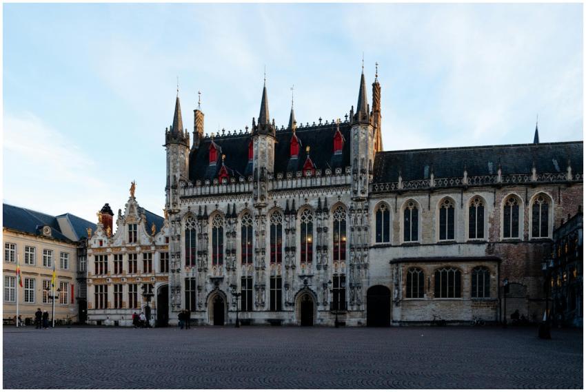 Historic Gothic architecture of the Bruges Town Ha