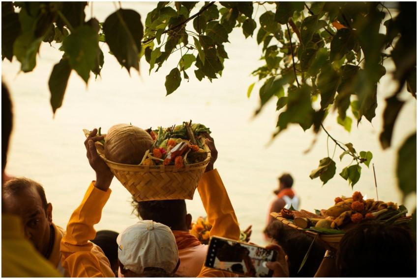 Traditional Hindu Ritual Riverside