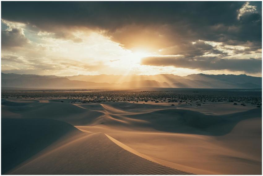 Stunning sunset casting golden light over Death Va