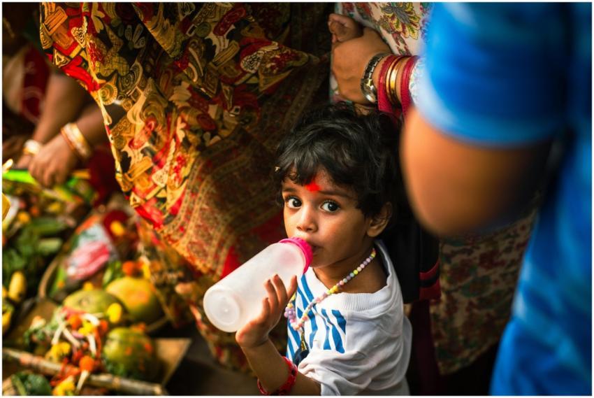 Child Drinking Bottle During