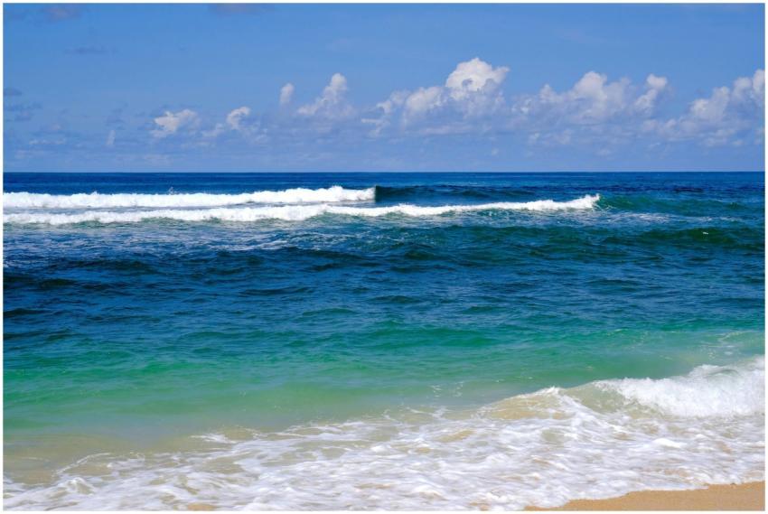 Tranquil Ocean Waves Sunny