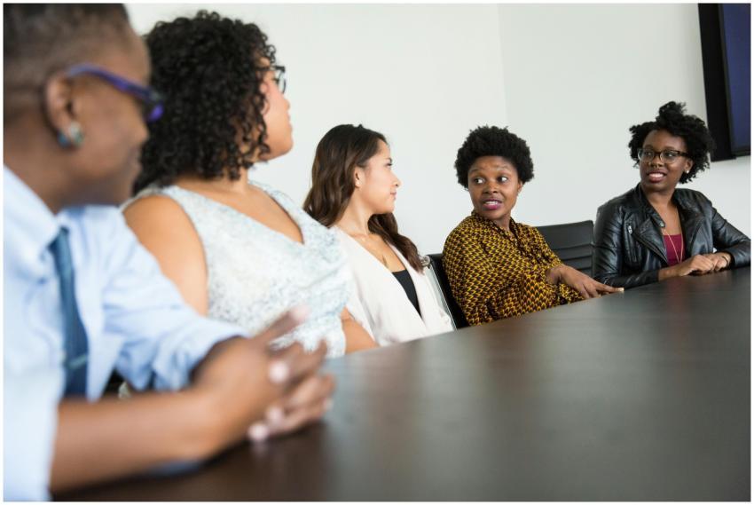 A diverse group of professionals engaged in a coll
