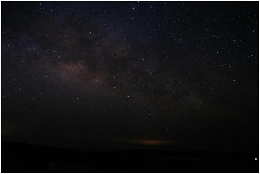 A breathtaking view of the Milky Way shining brigh