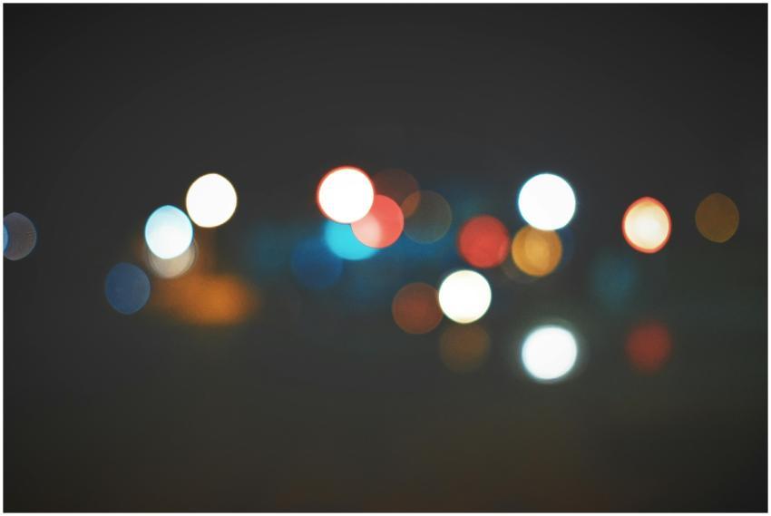 An artistic bokeh effect of colorful city lights c