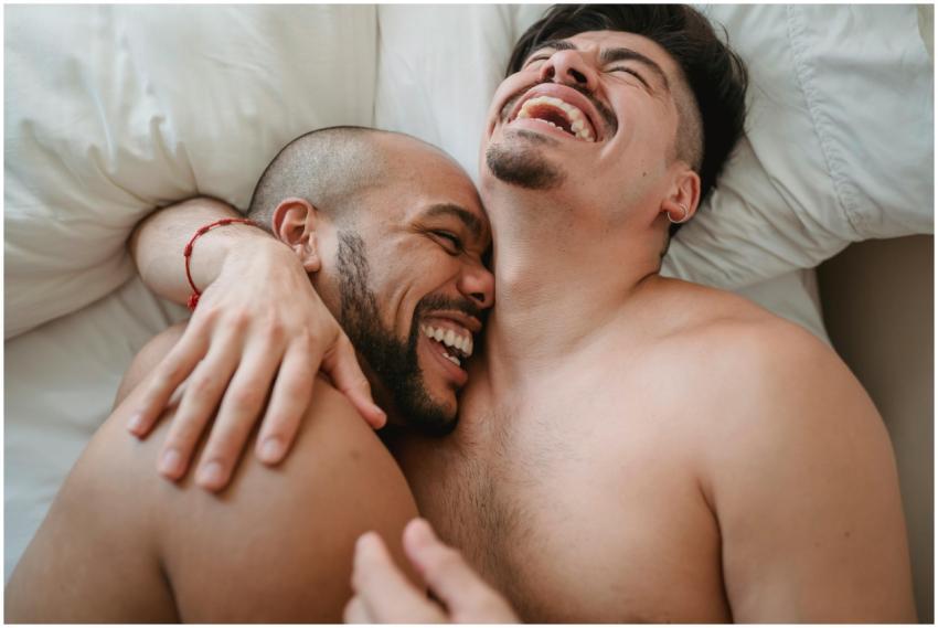 Loving and joyful moment between an affectionate c