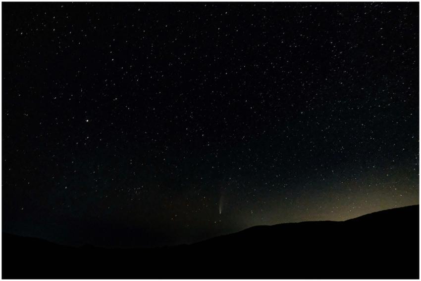 Low angle of spectacular night sky with luminous s