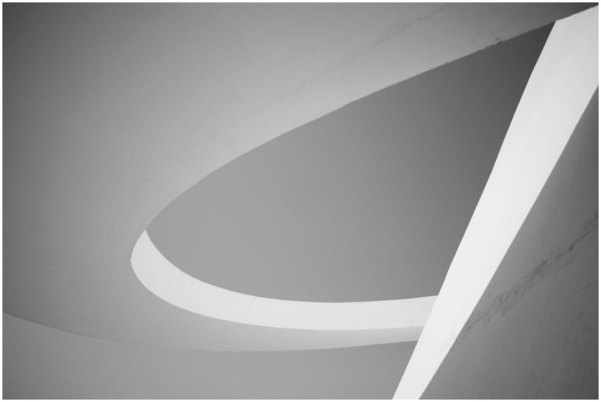 Monochrome abstract view of geometric shapes in mo