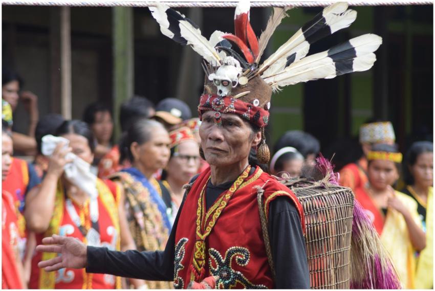 Cultural festival in Kalimantan Barat featuring tr