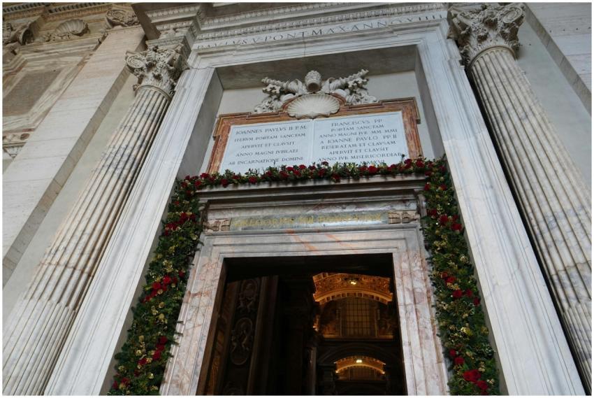 Stunning entrance of St. Peter's Basilica adorned