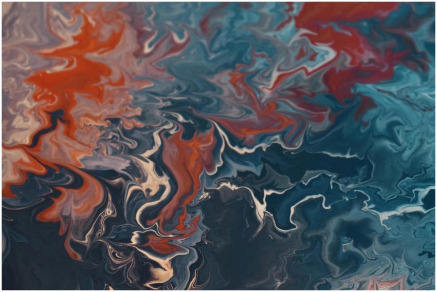 Dynamic abstract fluid art showcasing a vibrant mi