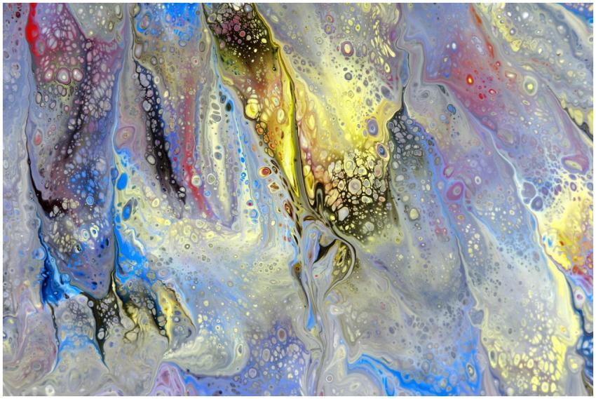 Colorful abstract fluid art with vivid swirls and