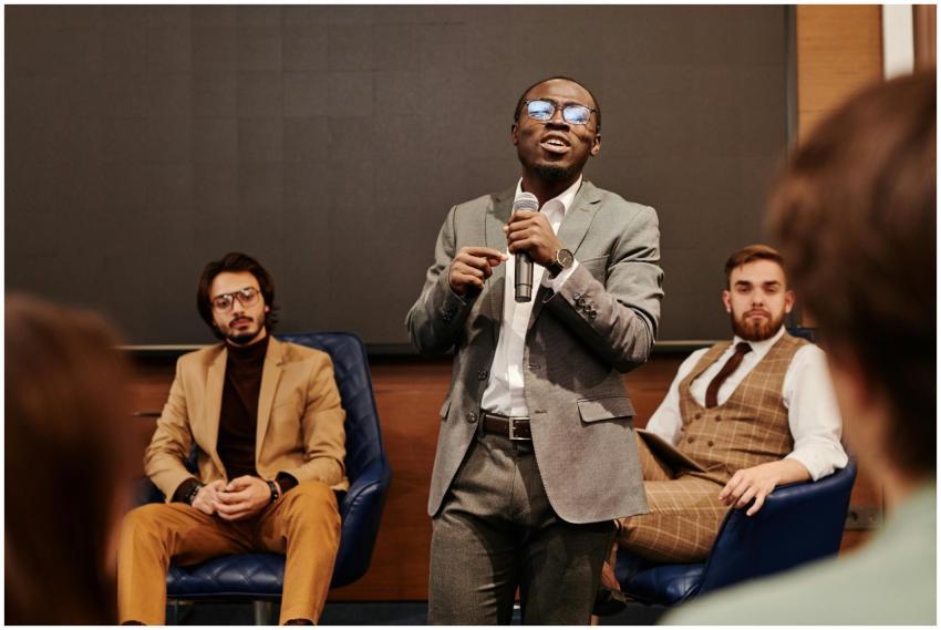 Engaging business seminar featuring diverse speake