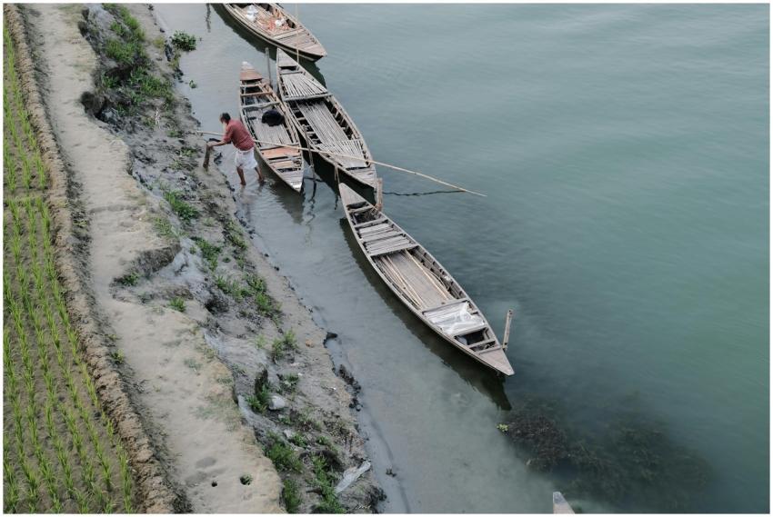 Rustic River Scene Wooden