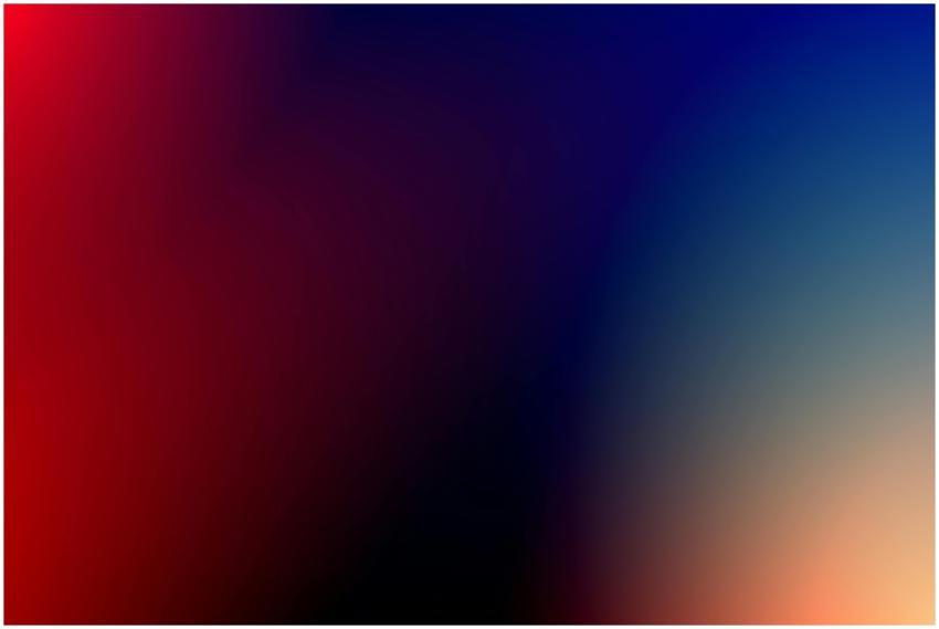Colorful abstract gradient background with red, bl