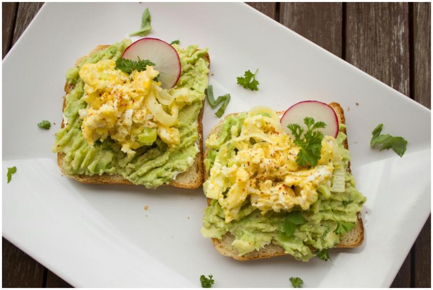 Deliciously prepared avocado and egg sandwiches ga