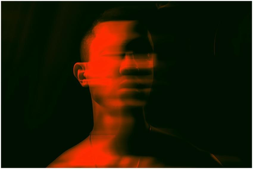 Creative abstract portrait featuring blurred motio