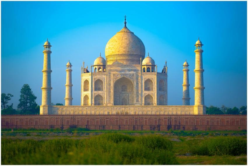 Stunning view of the Taj Mahal, a famous landmark,