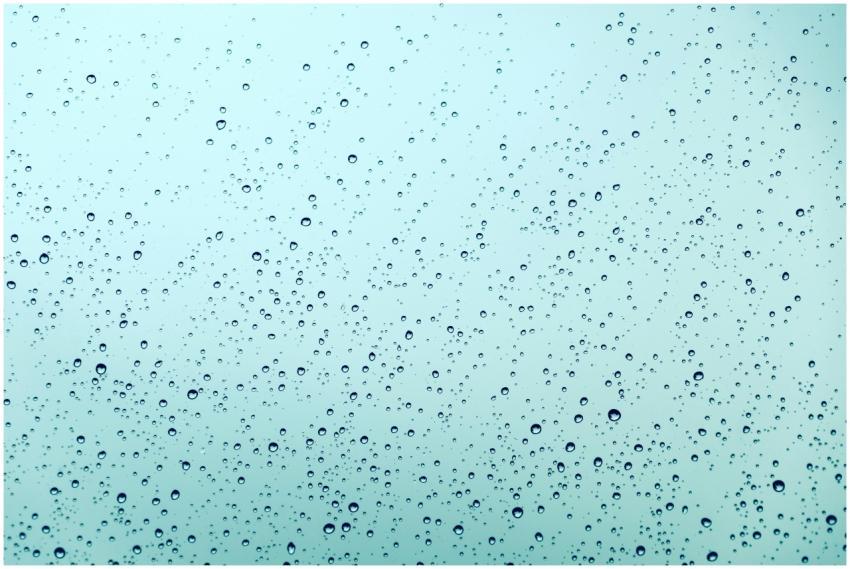 A serene abstract view of water droplets scattered