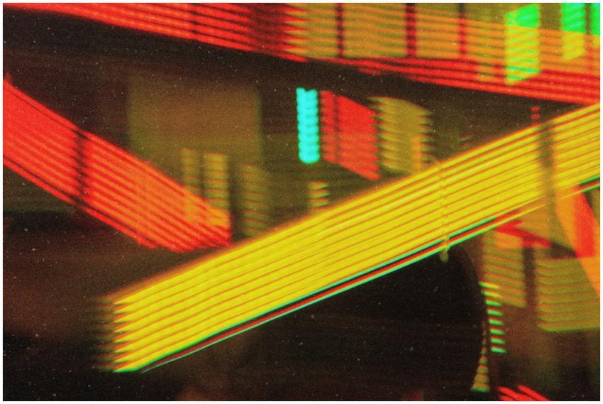 Dynamic long exposure light streaks creating a viv