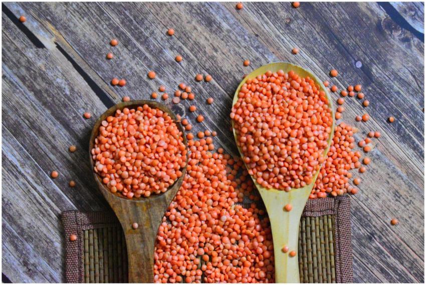 Close Up Red Lentils