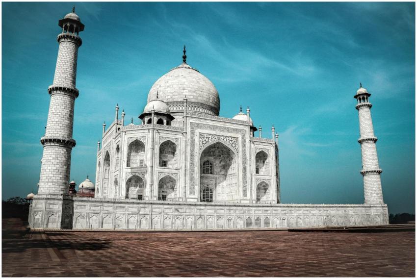 A breathtaking low angle shot of the Taj Mahal, Ag