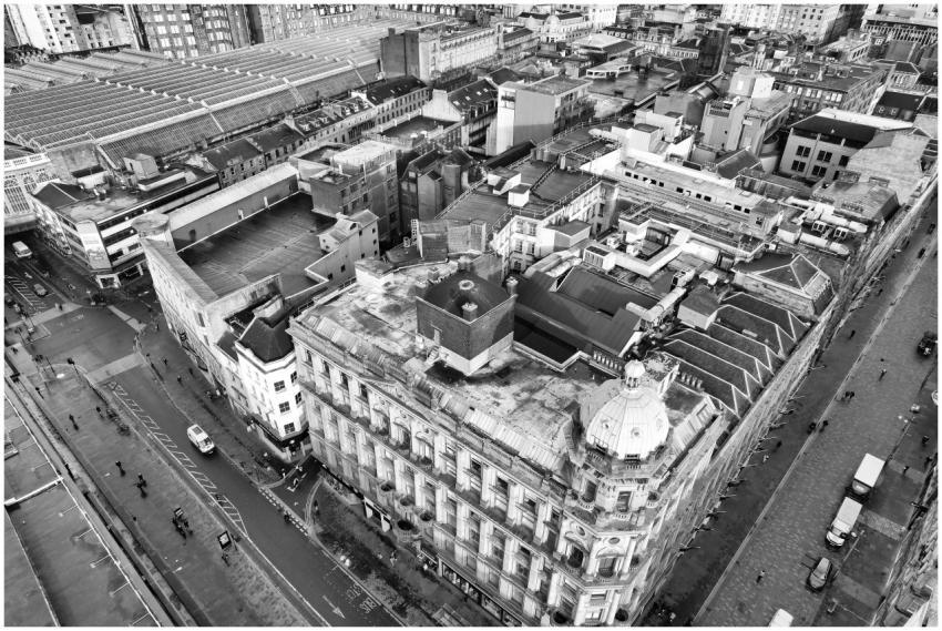 Aerial Central Glasgow Black
