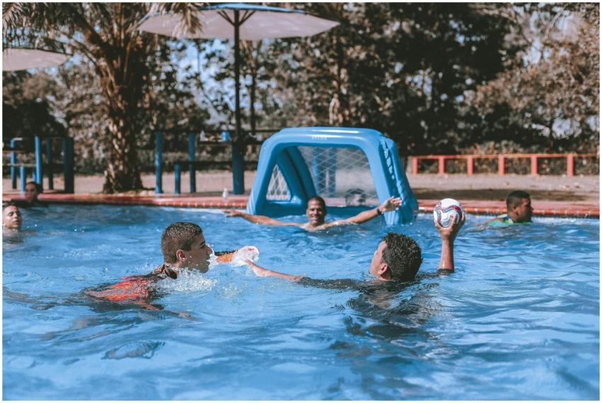 Young adults enjoying a fun and active game of wat