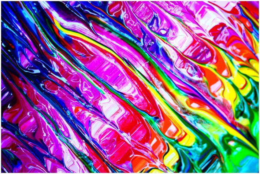 Bold and colorful abstract paint strokes showcasin