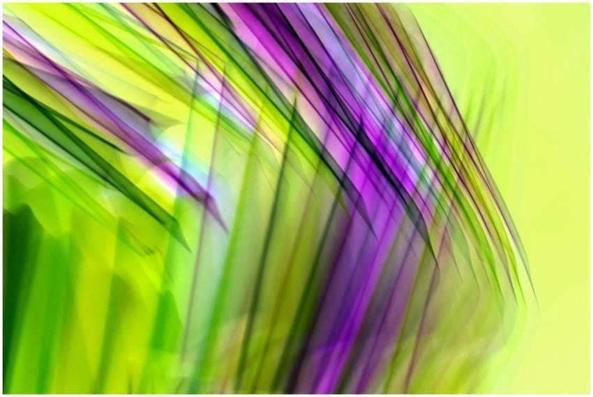 Dynamic abstract image featuring vibrant green and