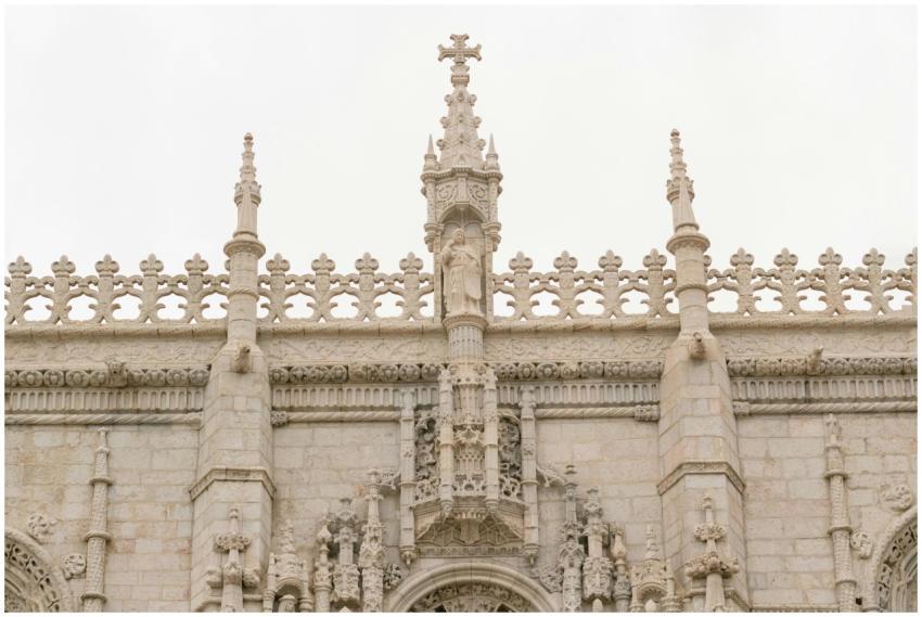 Detailed view of the intricate Gothic facade of Je