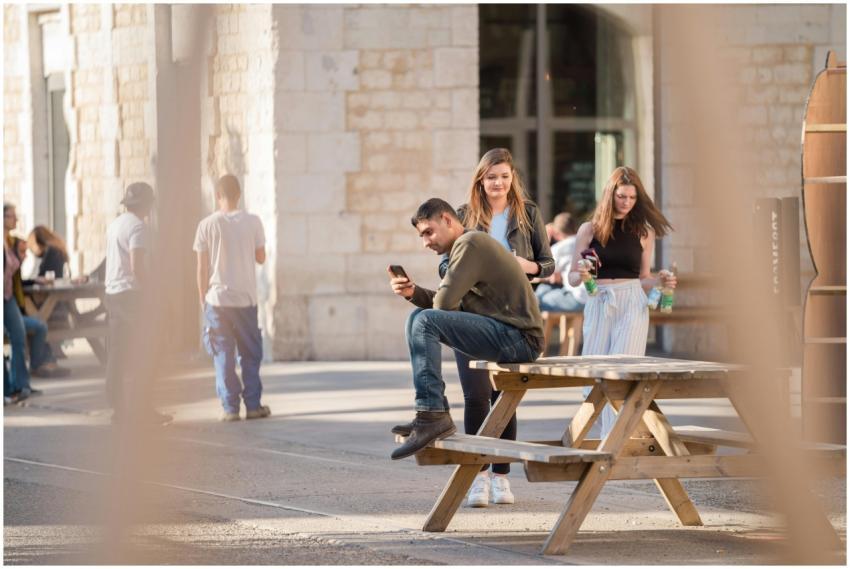 Group of friends enjoying leisure time at an outdo