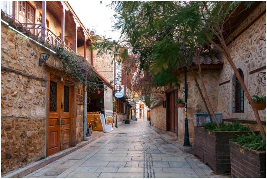 Picturesque view of a narrow street in a historic