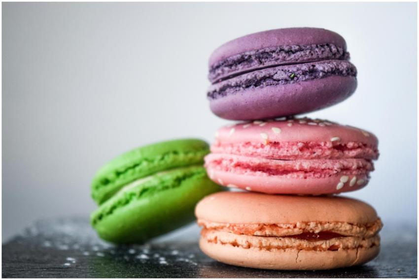 Close-up of vibrant green, pink, purple, and orang