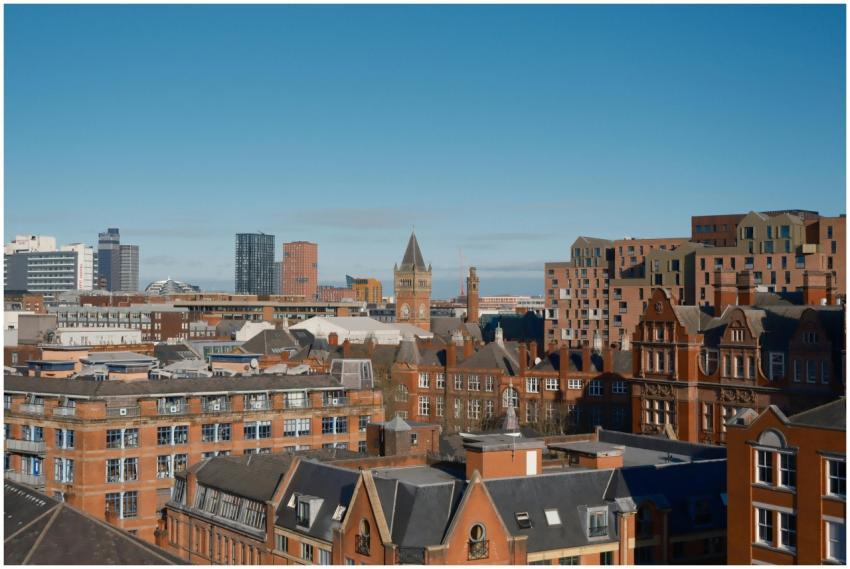 A vibrant view of Manchester showcasing modern and