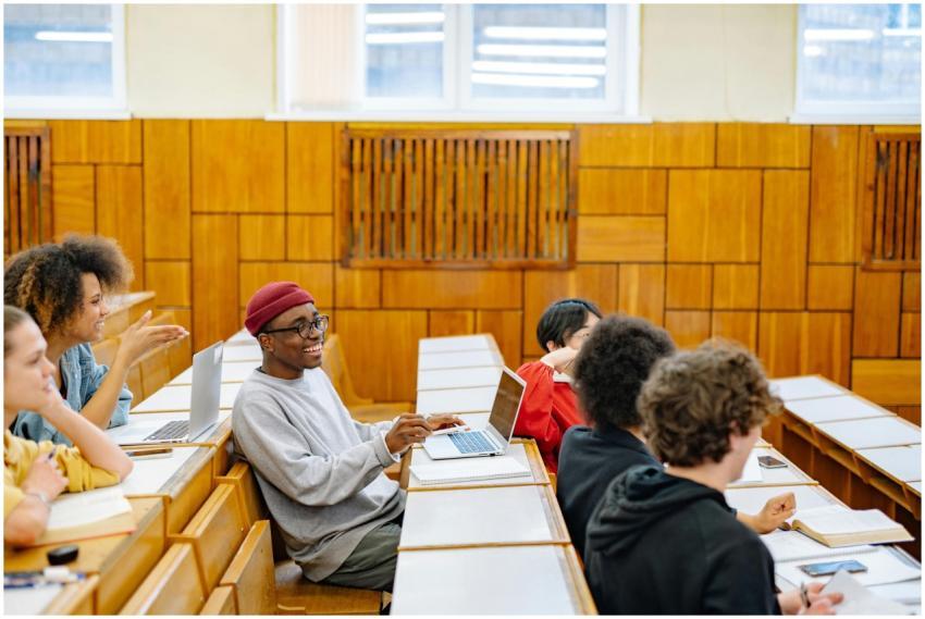 Students engaging in a lecture, illustrating diver