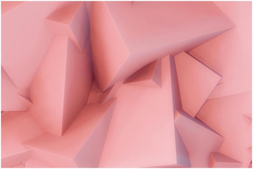 Creative abstract image featuring pink geometric s