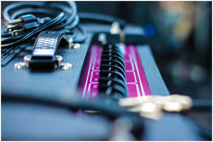 Detailed view of audio cables and equipment, showc