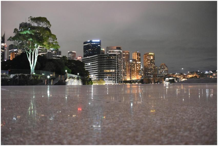 Stunning nighttime view of Sydney's illuminated sk