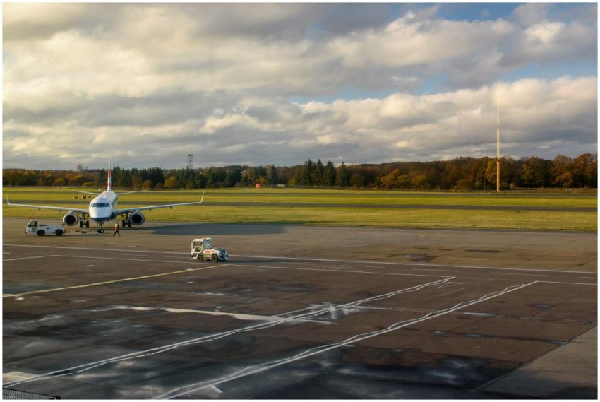 Commercial Airplane Tarmac During