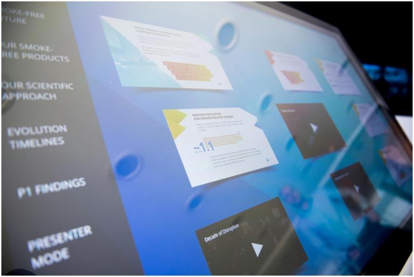 Close-up of a digital touchscreen displaying vario