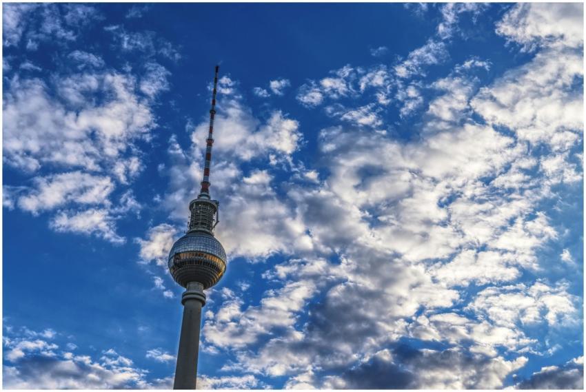 Stunning view of the Berlin Fernsehturm against a
