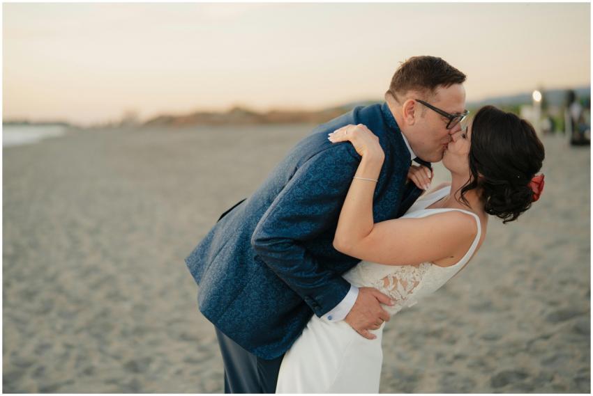 Romantic Beach Wedding Couple
