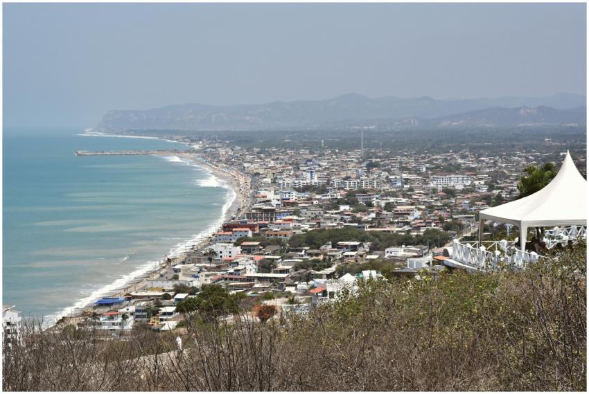 Panoramic Atacames Beach Ecuador