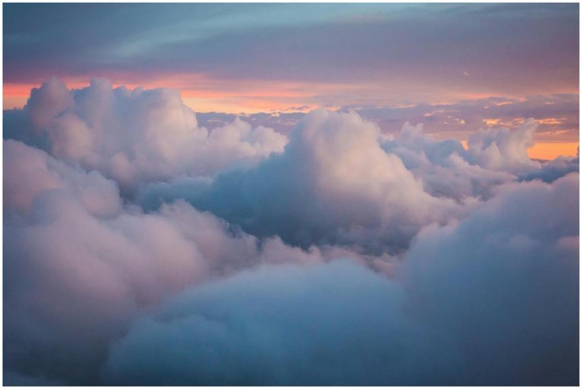 Captivating sunset cloudscape with pink and blue h