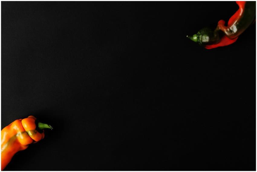 Colorful bell peppers on a black background with a