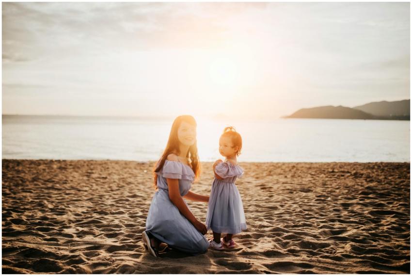 A mother and daughter share a tender moment on the